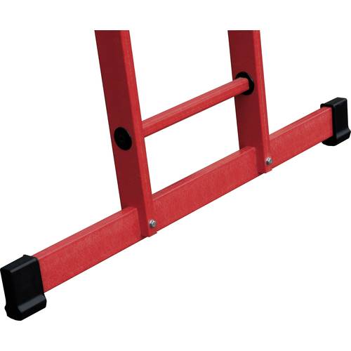 MUNK Günzburger Steigtechnik 36814 Vollkunststoff Anlegeleiter inkl. Traverse Arbeitshöhe (max.): 5.3 m Rot 14.1 kg