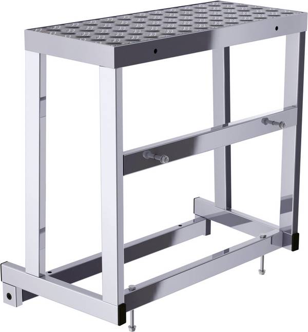 MUNK Günzburger Steigtechnik  50412 Aluminium Treppe Erweiterunsmodul  Arbeitshöhe (max.): 2.6 m Silber 4.2 kg
