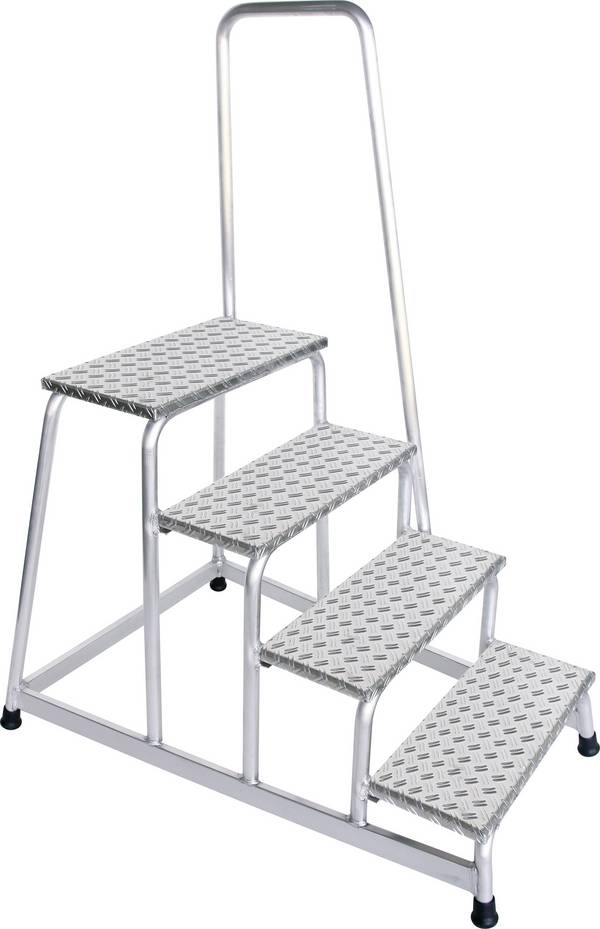 MUNK Günzburger Steigtechnik  50044 Aluminium Treppe  Arbeitshöhe (max.): 2.8 m Silber 13.2 kg