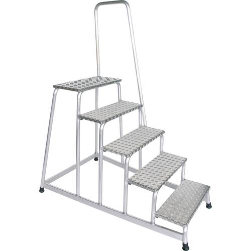 MUNK Günzburger Steigtechnik 50045 Aluminium Treppe Arbeitshöhe (max.): 3 m Silber 16.2 kg