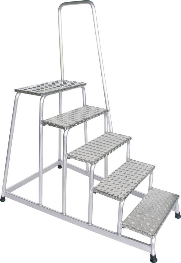 MUNK Günzburger Steigtechnik  50045 Aluminium Treppe  Arbeitshöhe (max.): 3 m Silber 16.2 kg