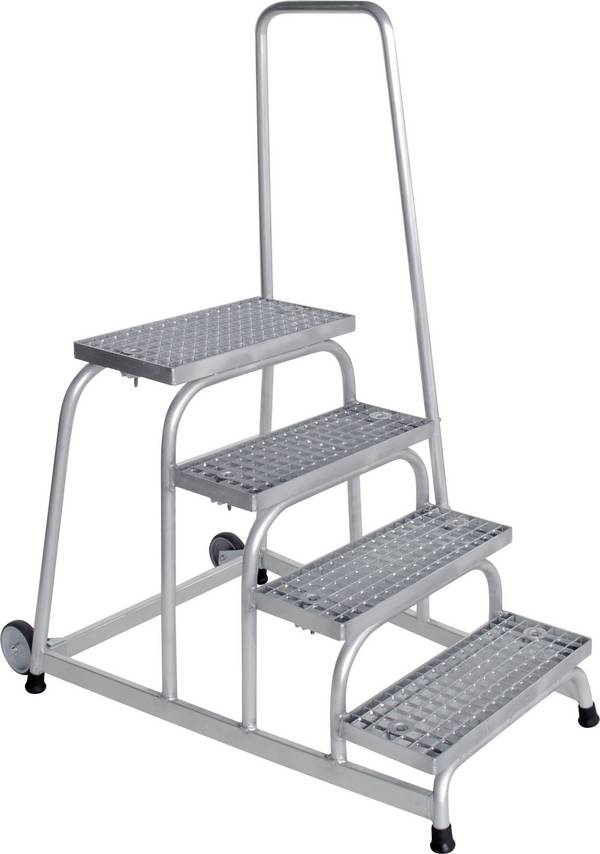 MUNK Günzburger Steigtechnik  51024 Aluminium Treppe  Arbeitshöhe (max.): 2.8 m Silber 18 kg