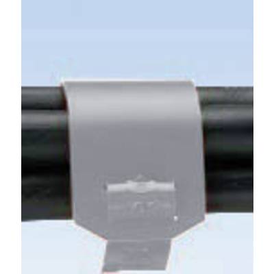 Panduit CM4S-L8 CM4S-L8 Kabelbinder 19.10mm Grau mit Beschriftungsfeld, mit  offenem Binderende