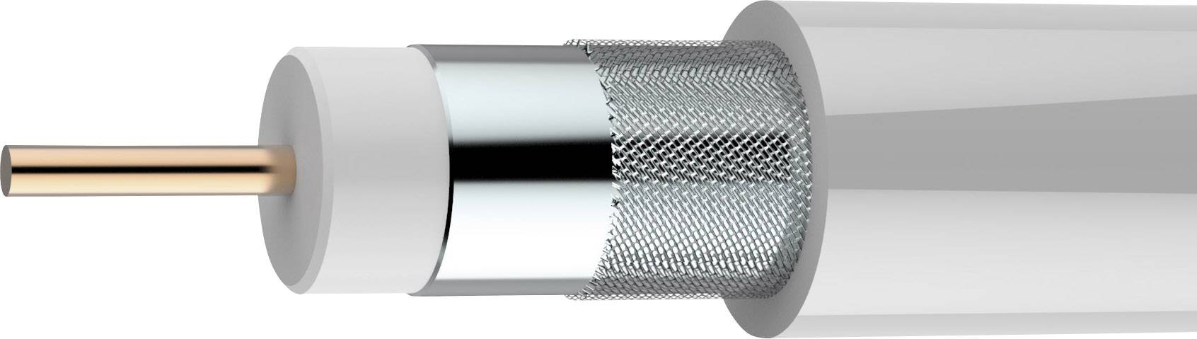 AXING Koaxialkabel Außen-Durchmesser: 6.80 mm 75 ¿ 85 dB Weiß Axing SKB 88-03 Meterware