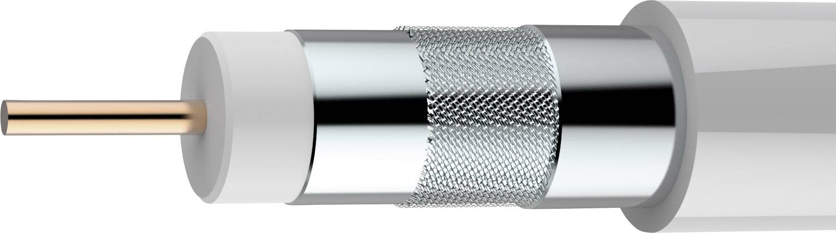 AXING Koaxialkabel Außen-Durchmesser: 6.80 mm 75 ¿ 100 dB Weiß Axing SKB 395-03 Meterware