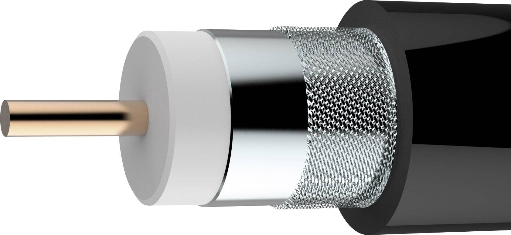 AXING Koaxialkabel Außen-Durchmesser: 10.40 mm 75 ¿ 90 dB Schwarz Axing SKB 11-03 Meterware