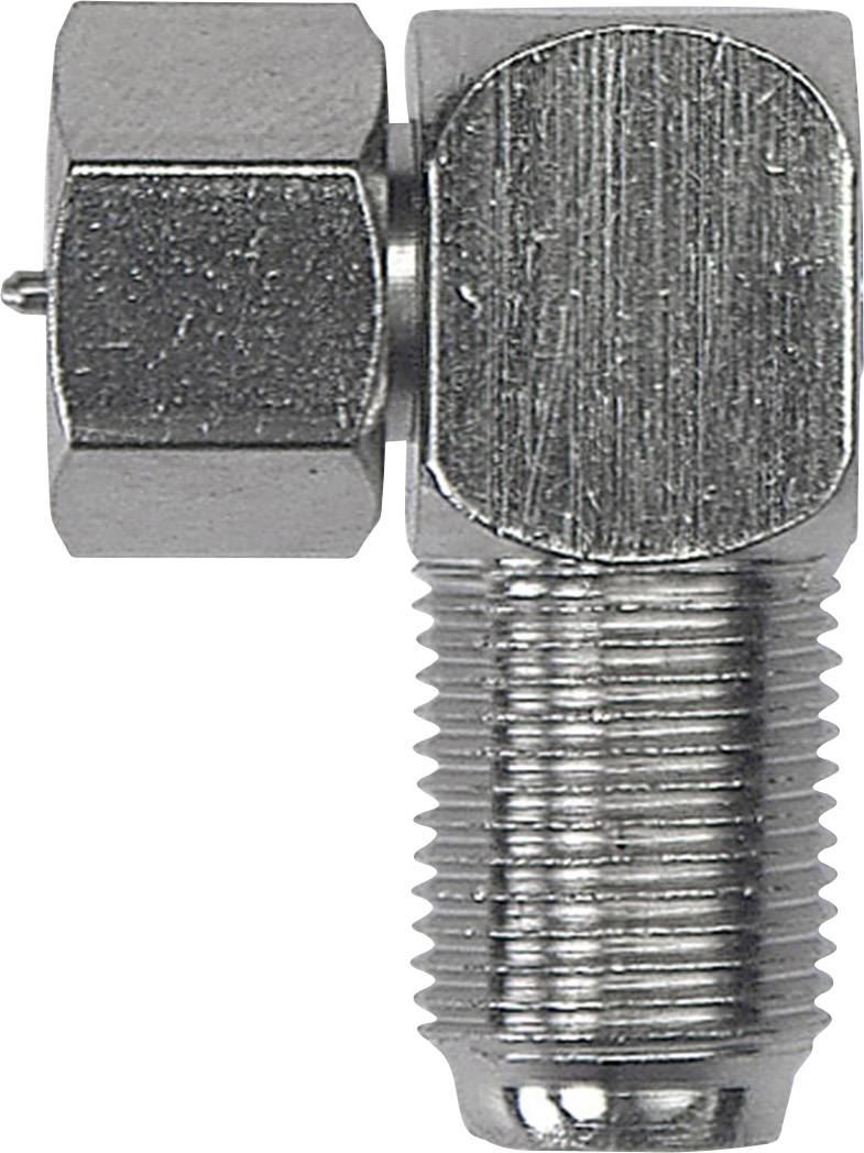 AXING F-Stecker auf F-Buchse gewinkelt mit Gummidichtung Steckverbinder