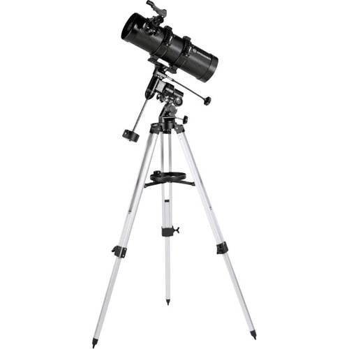 Bresser Optik Pluto 114/500 EQ Spiegel-Teleskop Äquatorial Newton Vergrößerung 20 bis 375 x