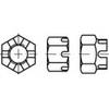 TOOLCRAFT 132102 Kronenmuttern M12 DIN 935 Stahl 100 St.