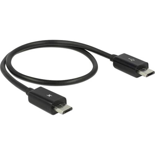 Thumbnail - Delock USB-Kabel USB 2.0 USB-Micro-B Stecker, USB-Micro-B Stecker 0.30 m Schwarz mit OTG-Funktion 83570