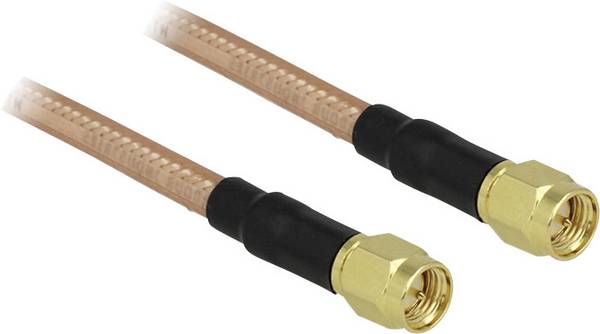 Delock WLAN-Antennen Anschlusskabel [1x SMA-Stecker - 1x SMA-Stecker] 40.00 cm Transparent