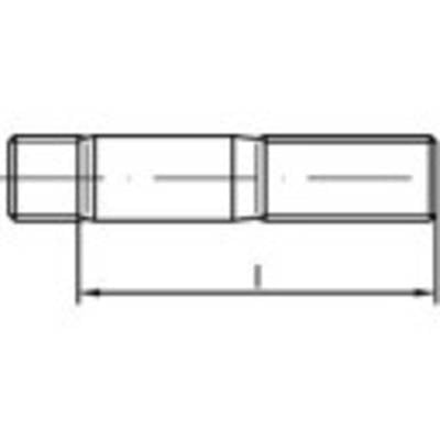 TOOLCRAFT  132578 Stiftschrauben M12 40 mm  DIN 938   Stahl  100 St.