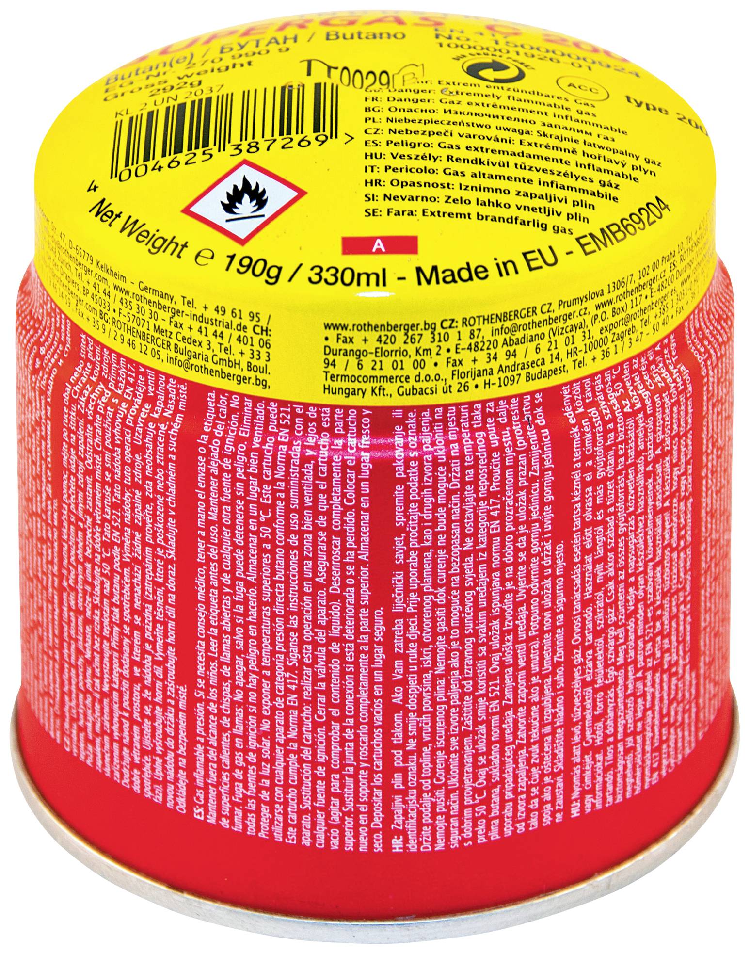 Vers la catégorie Cartouches de gaz