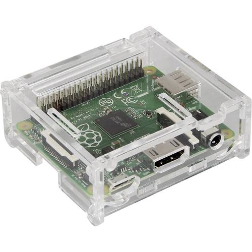 Joy-it RB-Casea+01 SBC-Gehäuse Passend für (Entwicklungskits): Raspberry Pi® Transparent