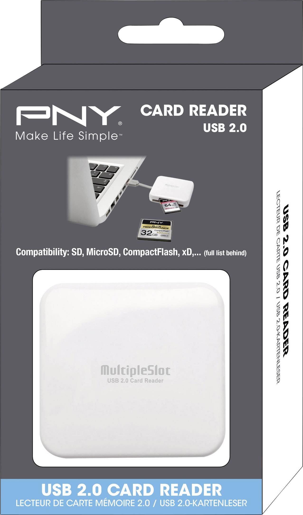 PNY Kartenleser All-in-one Multi-Format USB 2.0-3