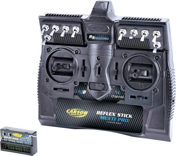 Carson Modellsport Reflex Stick MULTI PRO 14  Hand-Fernsteuerung 2,4 GHz Anzahl Kanäle: 14 inkl. Empfänger