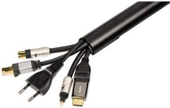 hama 00220990 Alu-Kabelkanal, halbrund, 110 x 3,3 x 1,8 cm, Schwarz-5