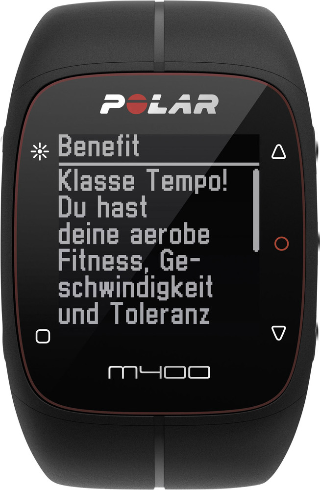 GPSPulsuhr mit Brustgurt Polar M400 HR black