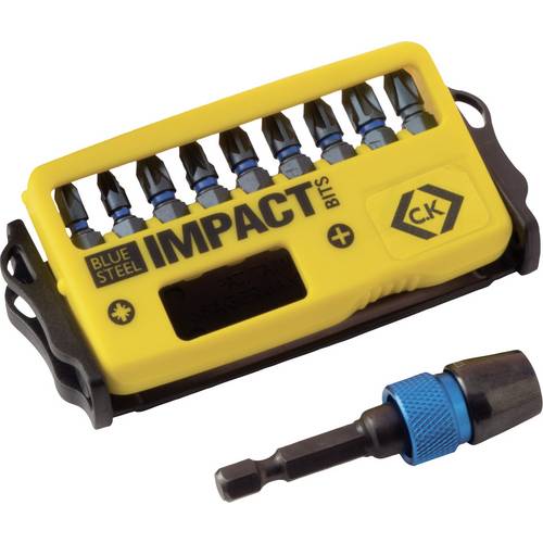 C.K T4510 Bit-Set 10teilig Kreuzschlitz Phillips, Kreuzschlitz Pozidriv Torsion Control Technologie