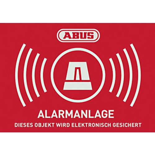 ABUS AU1422 Warnaufkleber Alarmanlage Sprachen Deutsch (B x H) 148 mm x 105 mm