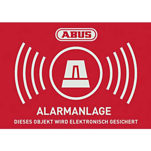 ABUS AU1423 Warnaufkleber Alarmanlage Sprachen Deutsch (B x H) 74 mm x 52.5 mm