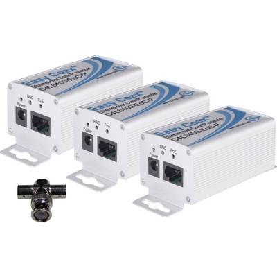 Renkforce RF-2661692 Netzwerkverlängerung Koax Reichweite (max.): 1500 m 3 St. 100 MBit/s mit PoE-Funktion-1
