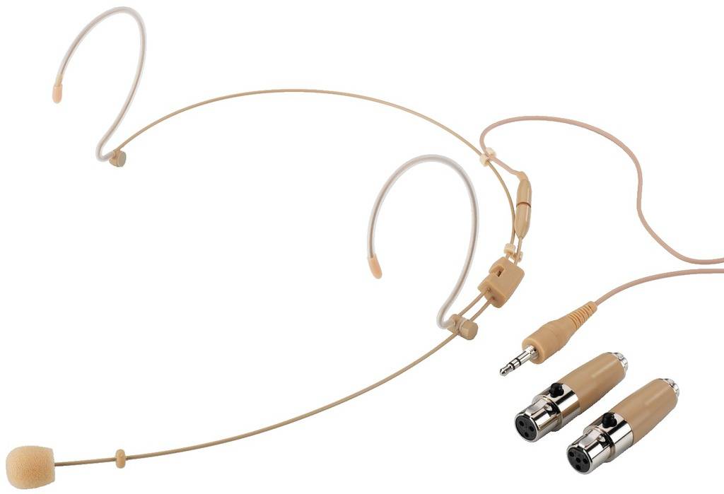 MONACOR Headset Gesangs-Mikrofon IMG Stage Line HSE-152A/SK Übertragungsart:Kabelgebunden inkl. Wind