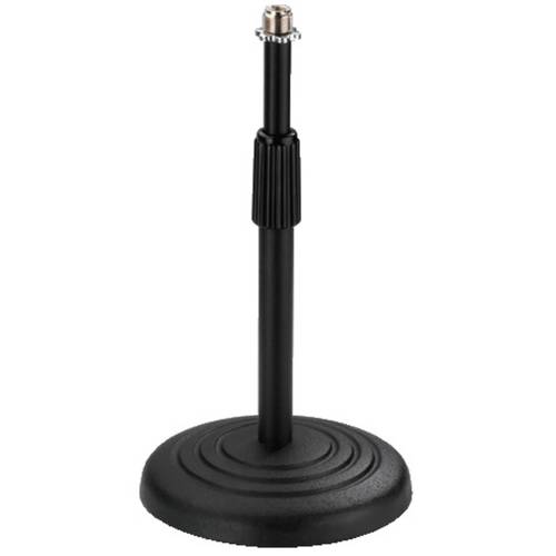Monacor MS-22 Mikrofon-Tischstativ Durchmesser:15 cm Außengewinde: 3/8, 5/8