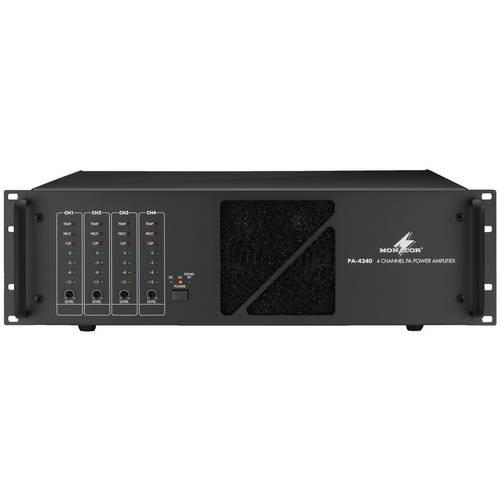 Monacor PA-4240 ELA-Verstärker 240 W 4-Kanal