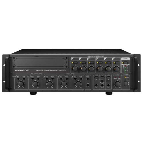 Monacor PA-6600 ELA-Verstärker 600 W 6-Zonen