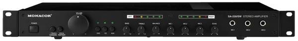 Monacor SA-230/SW PA Verstärker RMS Leistung je Kanal an 4 Ohm: 25 W