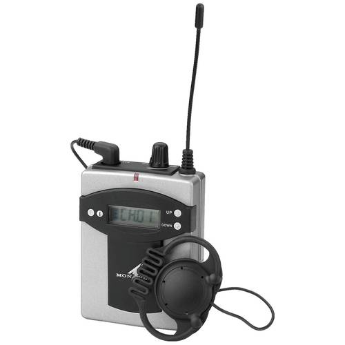 Monacor TXA-800R Headset Mikrofon-Empfänger Übertragungsart (Details):Funk, Kabellos Metallgehäuse, Schalter Funk, Kopfh...