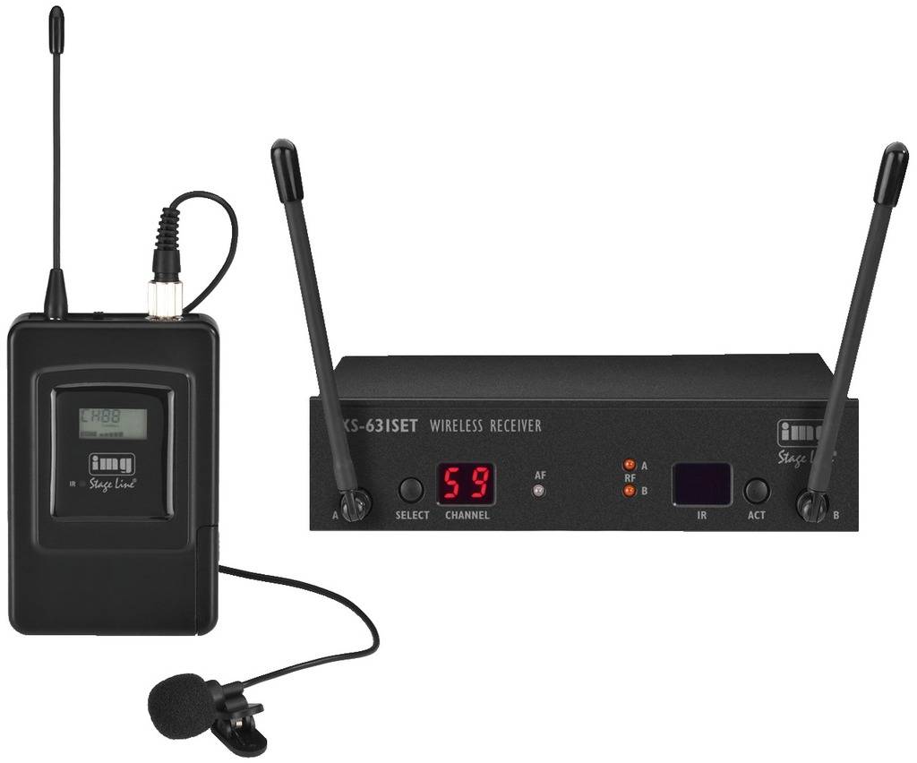 MONACOR Ansteck Funkmikrofon-Set IMG Stage Line TXS-631SET Übertragungsart:Funk Schalter