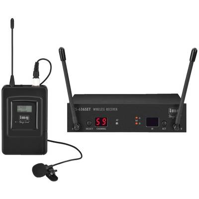 IMG StageLine TXS-636SET Ansteck Funkmikrofon-Set Übertragungsart (Details):Funk Schalter, Metallgehäuse