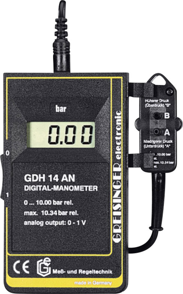 Druck-Messgerät Greisinger GDH 14 AN Luftdruck, Nicht korrosive Gase