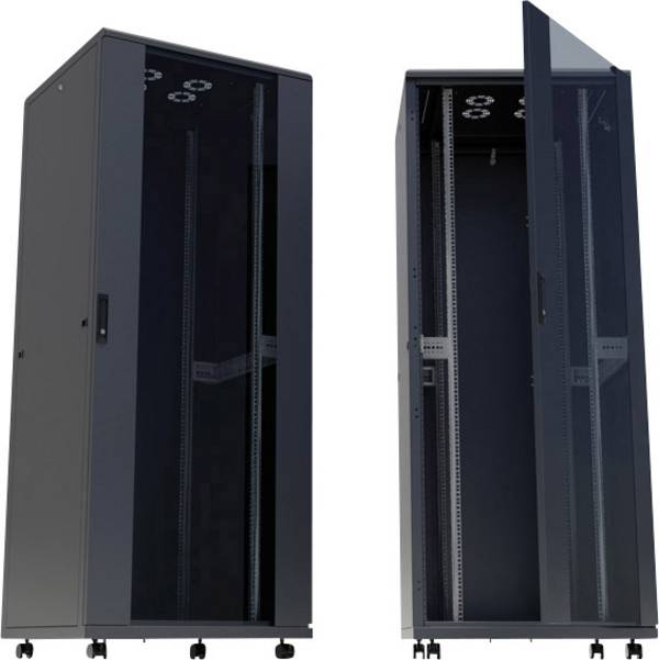 Intellinet 713153 19 Zoll Netzwerkschrank (B x H x T) 600 x 1728 x 800 mm 36 HE Schwarz (RAL 9005)