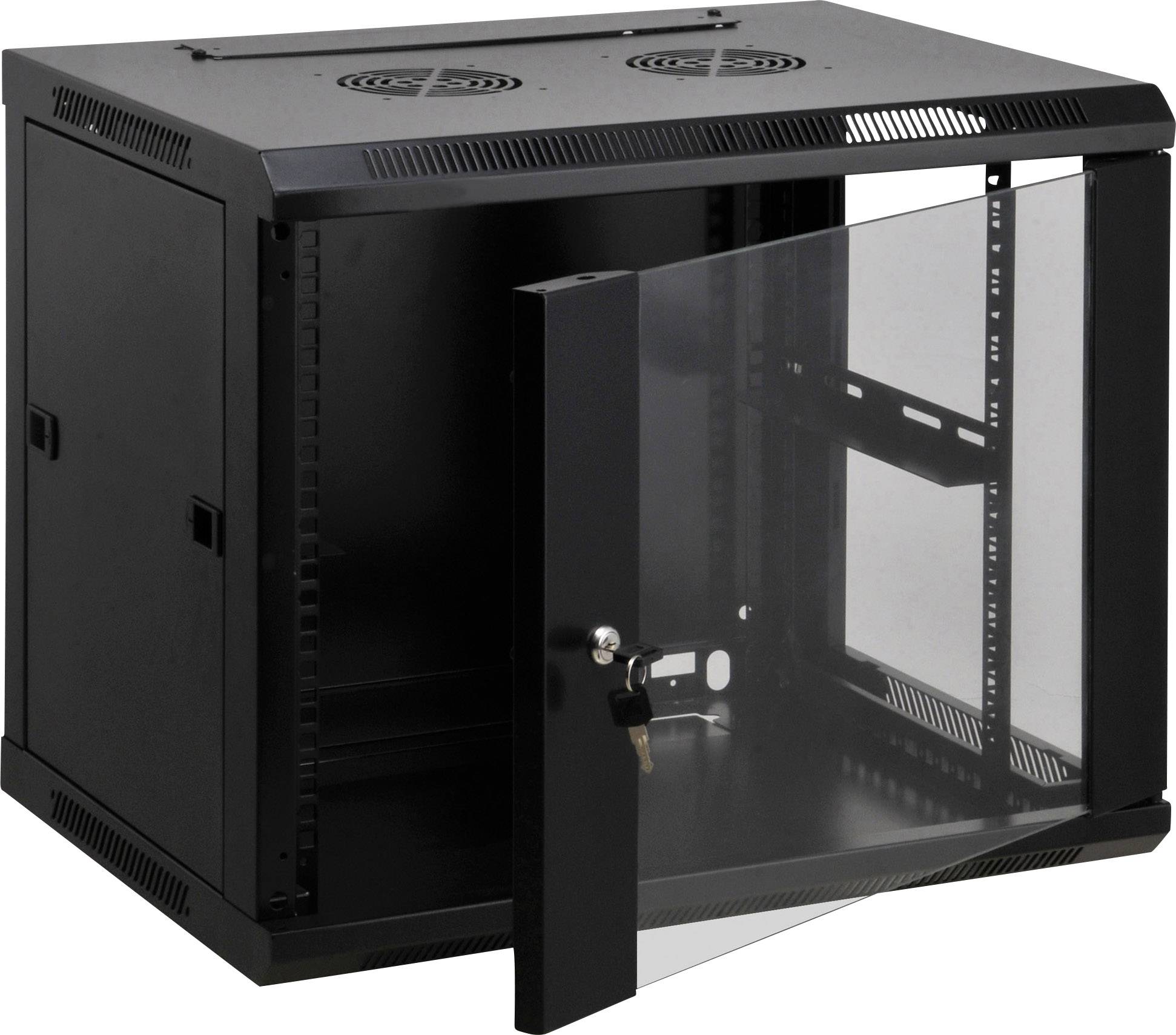 Intellinet 711845 19 Zoll Netzwerkschrank (B x H x T) 600 x 500 x 550 mm 9 HE Schwarz (RAL 9005)-1