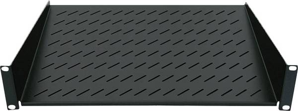 Intellinet 712514 19 Zoll Netzwerkschrank-Geräteboden 2 HE Festeinbau Geeignet für Schranktiefe: ab 600 mm Schwarz