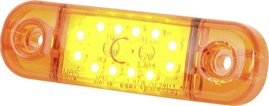 SecoRüt Umriss-Markierungsleuchte Offene Kabelenden Markierungsleuchte seitlich 12 V, 24 V Orange Klarglas-1