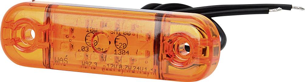 SecoRüt Umriss-Markierungsleuchte Offene Kabelenden Markierungsleuchte seitlich 12 V, 24 V Orange Klarglas-3
