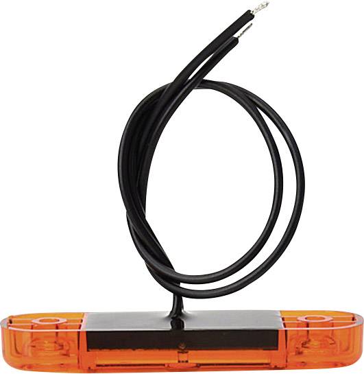SecoRüt Umriss-Markierungsleuchte Offene Kabelenden Markierungsleuchte seitlich 12 V, 24 V Orange Klarglas-6