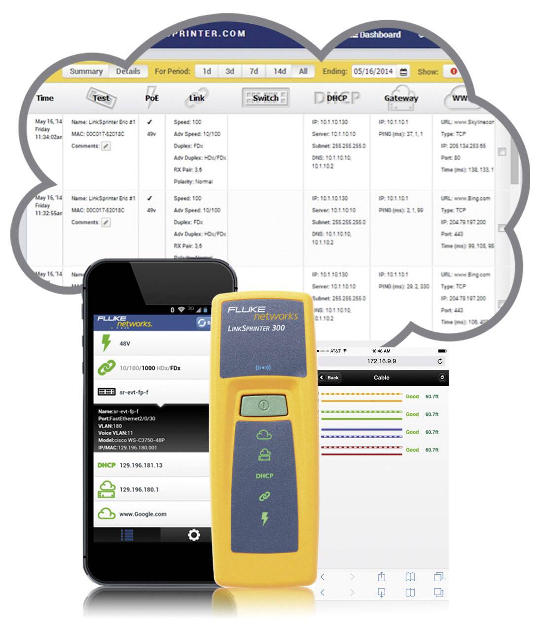 NetScout NetAlly LinkSprinter 300 - Netzwerktester-8