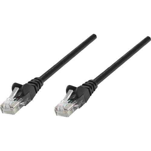 Intellinet 320788 RJ45 Netzwerkkabel, Patchkabel CAT 5e U/UTP 7.50 m Schwarz 1 St.