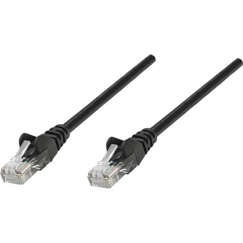 Intellinet 345378 RJ45 Netzwerkkabel, Patchkabel CAT 5e U/UTP 10.00 m Schwarz 1 St.