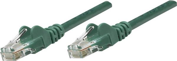 Intellinet Network Patch Cable, Cat5e, 10m, Green, CCA, U/UTP, PVC, RJ45, Gold P