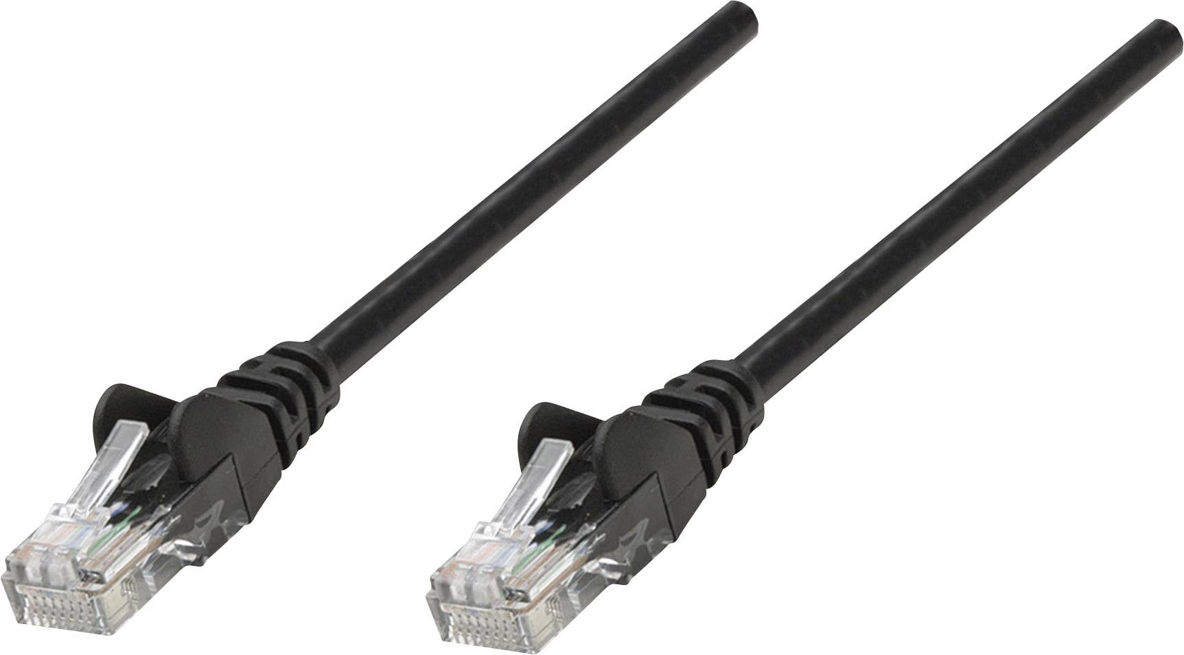 Intellinet 342032 RJ45 Patchkabel CAT 6 U/UTP 0.50 m Schwarz 1 St.