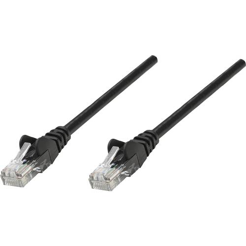 Intellinet 343794 RJ45 Netzwerkkabel, Patchkabel CAT 6 U/UTP 10.00 m Schwarz 1 St.