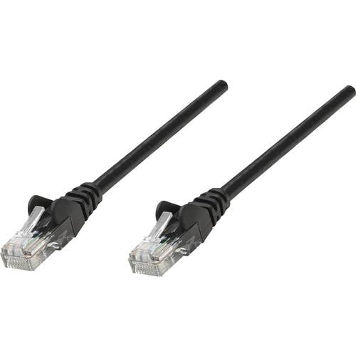 Intellinet 342100 RJ45 Netzwerkkabel, Patchkabel CAT 6 U/UTP 15.00 m Schwarz 1 St.