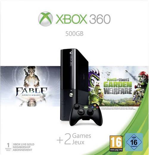 Xbox 360 Konsole 500 Gb Inkl Fable Anniversary Fpp Und Plants