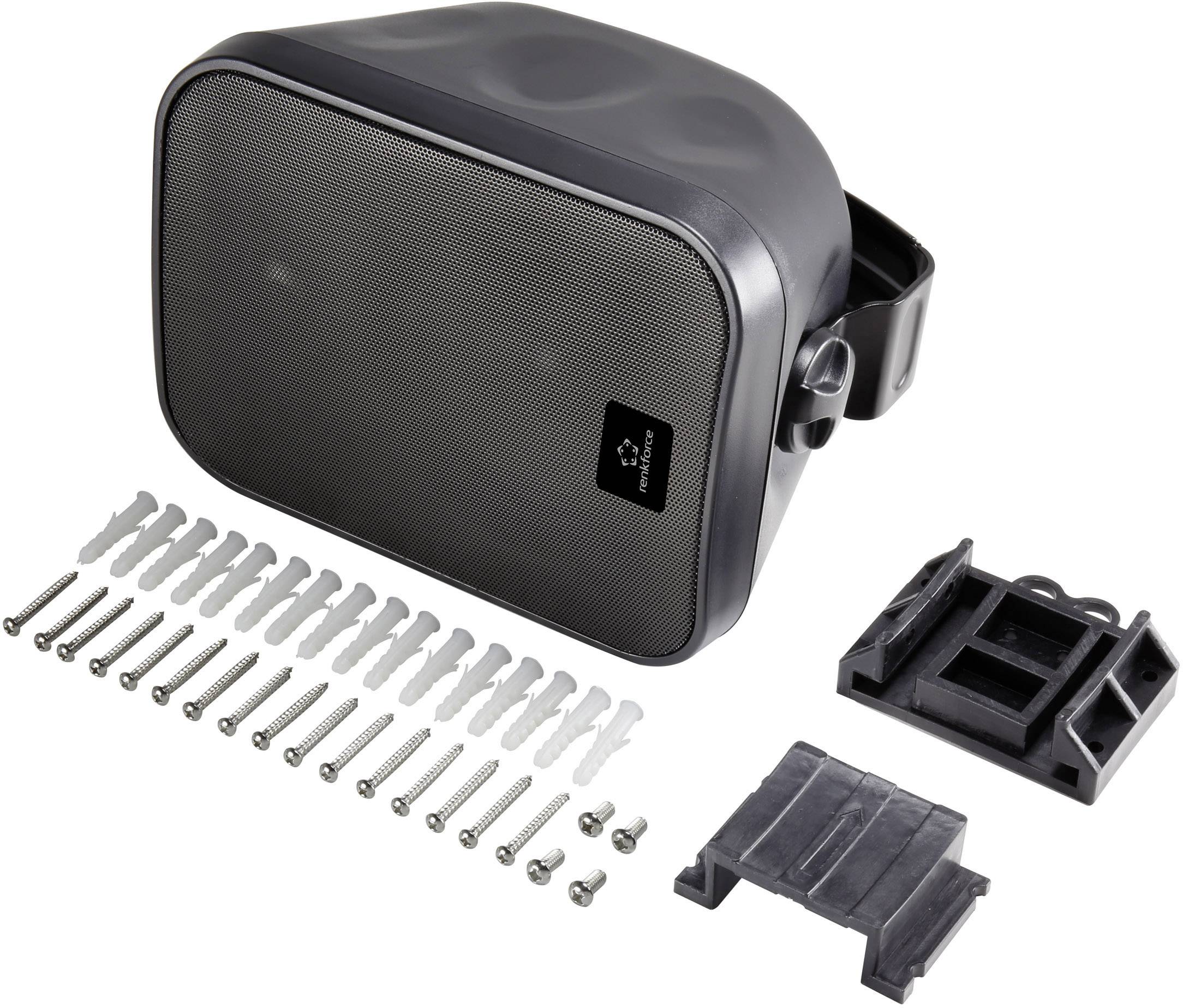 Renkforce OWM-5 Außenlautsprecher 60 W IP56 Schwarz 1 Paar-2